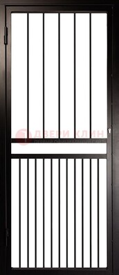 Коричневая одностворчатая железная решетчатая дверь ДР-24